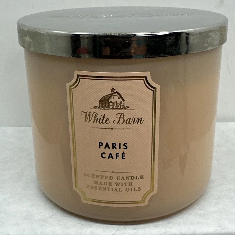 Bath & Body Works Candle Paris Cafe 3 Wick 14.5 Oz Coffee Vanilla Sugar Scented